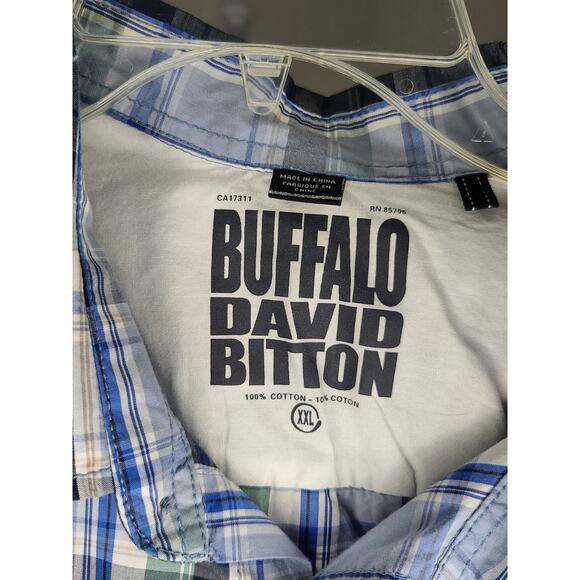 Buffalo David Bitton short sleeve plaid button down shirt - xl - Picture 2 of 3